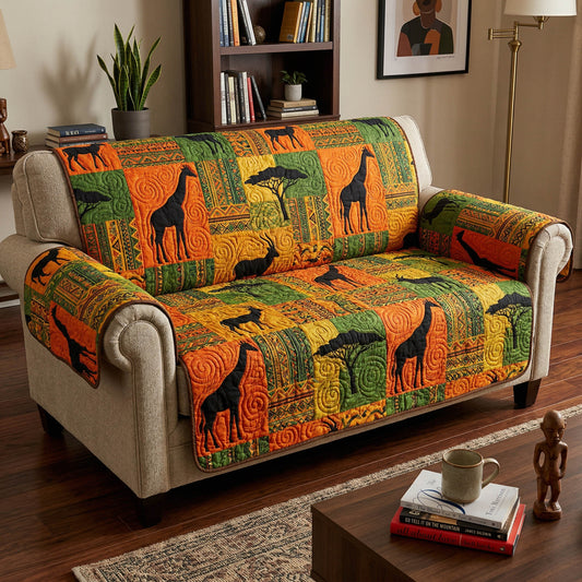 Golden Savannah Quilted Sofa Cover NCU0NTD1856