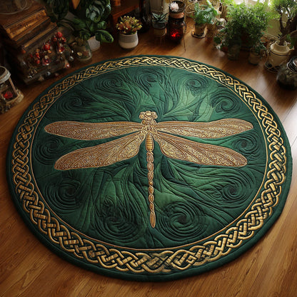 Golden Serenity Quilted Round Mat NCU0NTV542