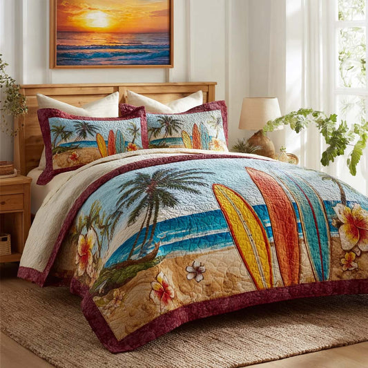 Golden Shore 3-Piece Quilted Bedding Set NCU0DQQ0825