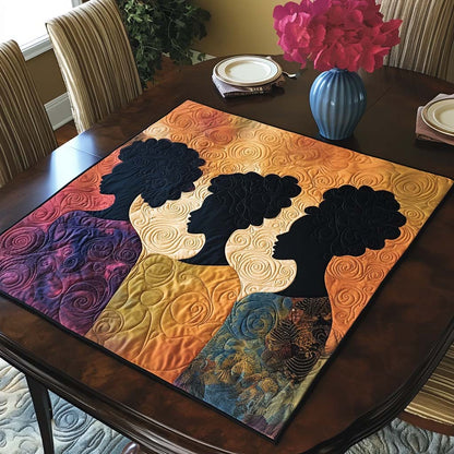 Golden Silhouettes Quilted Table Topper NCU0NNT1800