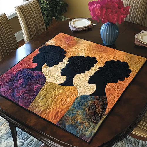 Golden Silhouettes Quilted Table Topper NCU0NNT1800