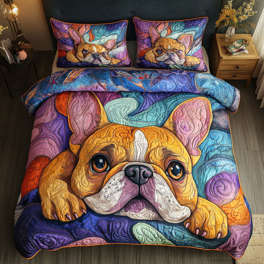 Golden Snuggles 3-Piece Quilted Bedding Set NCU0NNT618