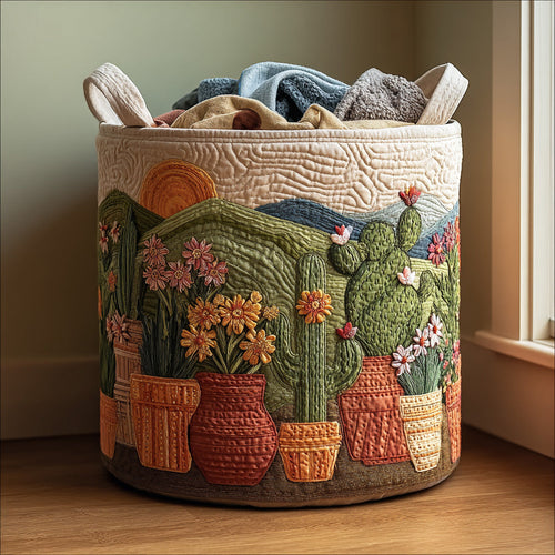 Golden Spines Quilted Laundry Basket NCU0PVL655