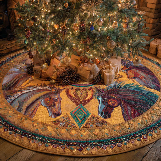 Golden Spirit Quilted Tree Skirt NCU0NXD639