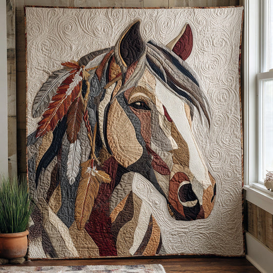 Golden Stallion Quilted Blanket NCU0DV1027