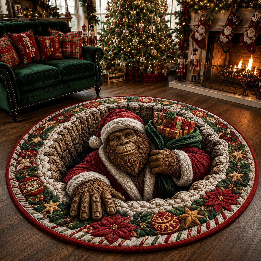 Golden Star Bigfoot Quilted Round Mat NCU0HNH1262