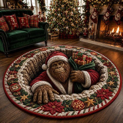 Golden Star Bigfoot Quilted Round Mat NCU0HNH1262