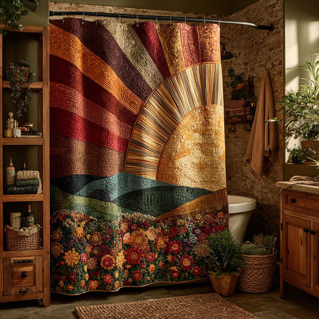 Golden Sunrise Shower Curtain NCU0DDK2384