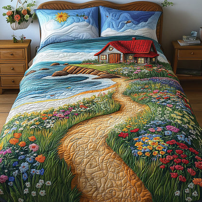 Golden Sunset Trail 3-Piece Quilted Bedding Set NCU0PTT200