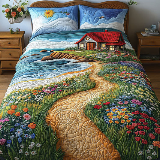Golden Sunset Trail 3-Piece Quilted Bedding Set NCU0PTT200