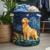 Golden Tail Wag Quilted Laundry Basket NCU0NNT1342