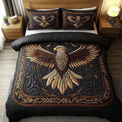 Golden Talon 3-Piece Quilted Bedding Set NCU0DDK141