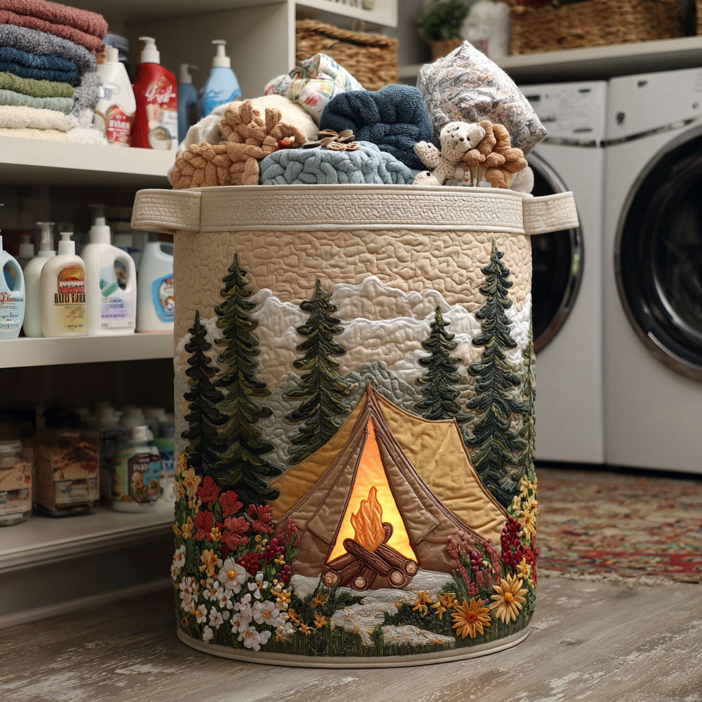 Golden Tent Quilted Laundry Basket NCU0NTV215