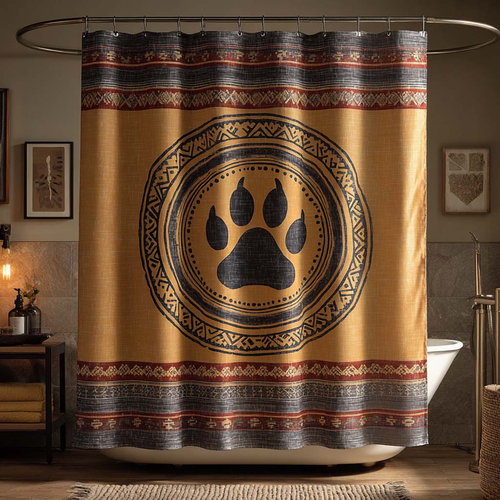 Golden Totem Shower Curtain NCU0NXD1439