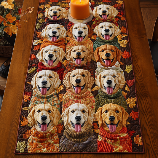 Golden Trail Quilted Table Runner NCU0NVH839
