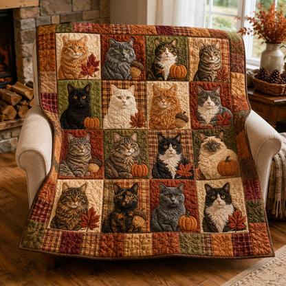 Golden Whiskers Quilted Blanket NCU0NTD2040