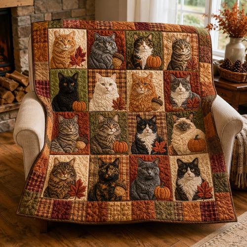 Golden Whiskers Quilted Blanket NCU0NTD2040