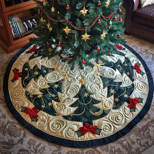 Golden Whispers Quilted Tree Skirt NCU0NTV327