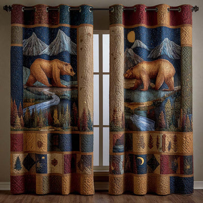 Golden Wilderness Quilted Curtains NCU0NXD922