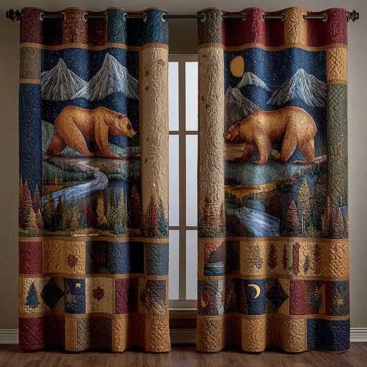 Golden Wilderness Quilted Curtains NCU0NXD922