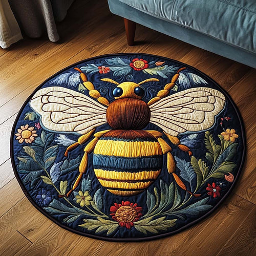 Golden Wing Whimsy Quilted Round Mat NCU0NT1253
