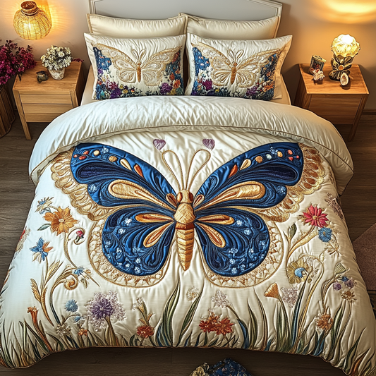 Golden Wings Elegance 3-Piece Quilted Bedding Set NCU0PVL030