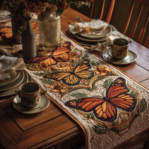 Golden Wings Quilted Table Runner NCU0DQQ0347