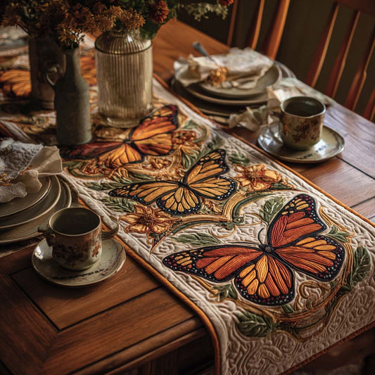Golden Wings Quilted Table Runner NCU0DQQ0347
