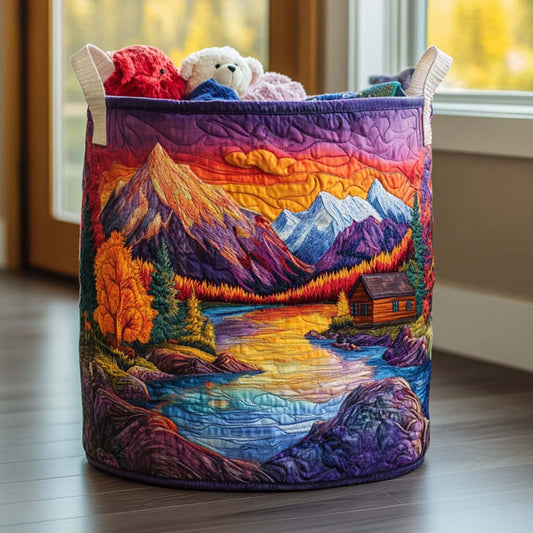 Golden Woods Quilted Laundry Basket NCU0NNT1601