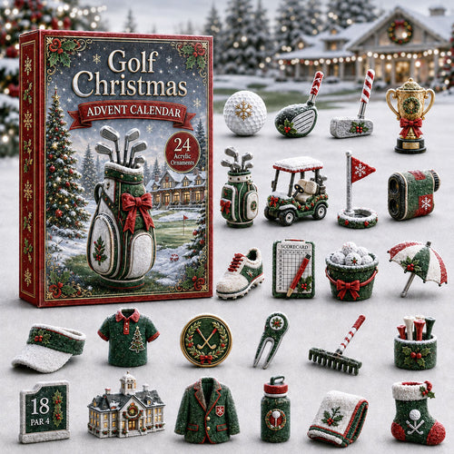 CHRISTMAS KICKOFF 40% OFF - Golf Christmas Advent Calendar 2026 - 24-Day Festive Countdown, Acrylic Charms Blind Box - Gift For Golf Lovers AC0HA041