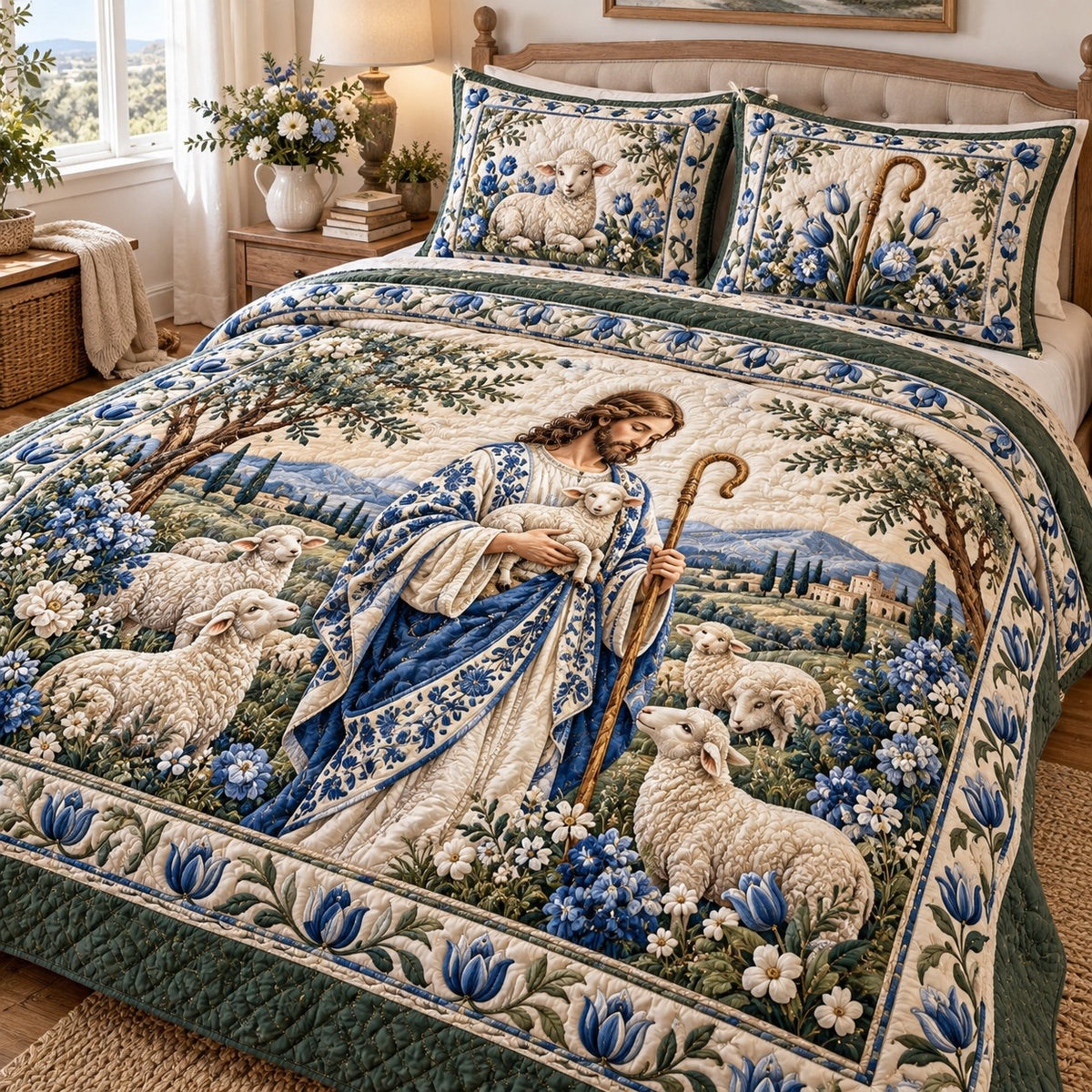Good Shepherd Meadow Quilted Bedding Set V2 NCU0NTD2385