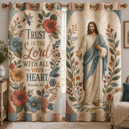 Grace Among Blossoms Quilted Curtains NCU0PTT3361