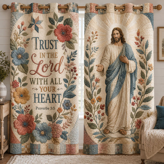 Grace Among Blossoms Quilted Curtains NCU0PTT3361