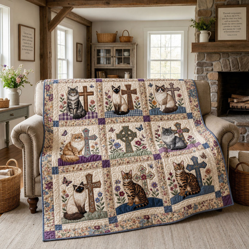 Grace Among Whiskers Quilted Blanket NCU0PTT3300