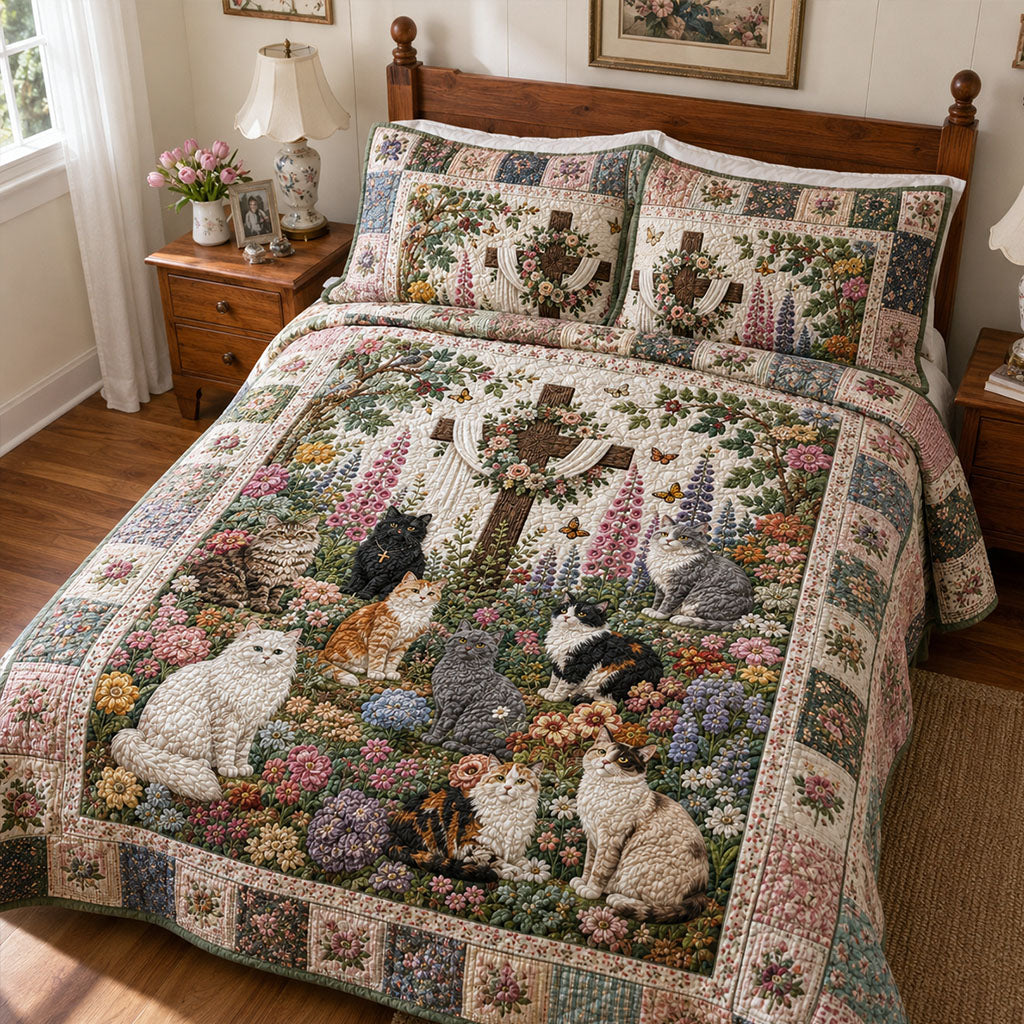 Grace In Every Paw 3-Piece Quilted Bedding Set NCU0PTT3314