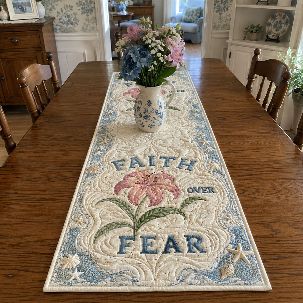 Grace Over Fear Quilted Table Runner NCU0PTT3402