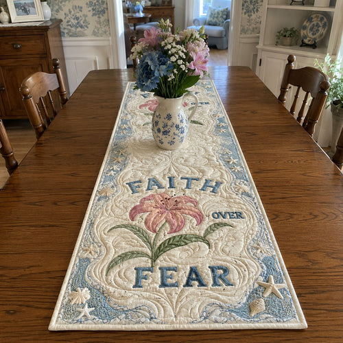 Grace Over Fear Quilted Table Runner NCU0PTT3402