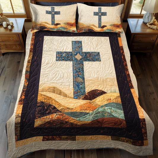 Grace and Salvation 3-Piece Quilted Bedding Set NCU0DK1910