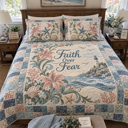 Grace in Bloom 3-Piece Quilted Bedding Set NCU0PTT3455