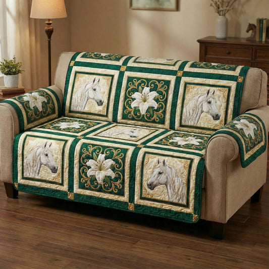 Graceful Hooves Quilted Sofa Cover NCU0NTD1609