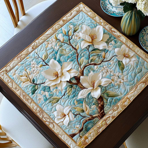 Graceful Magnolia Quilted Table Topper NCU0NNT978