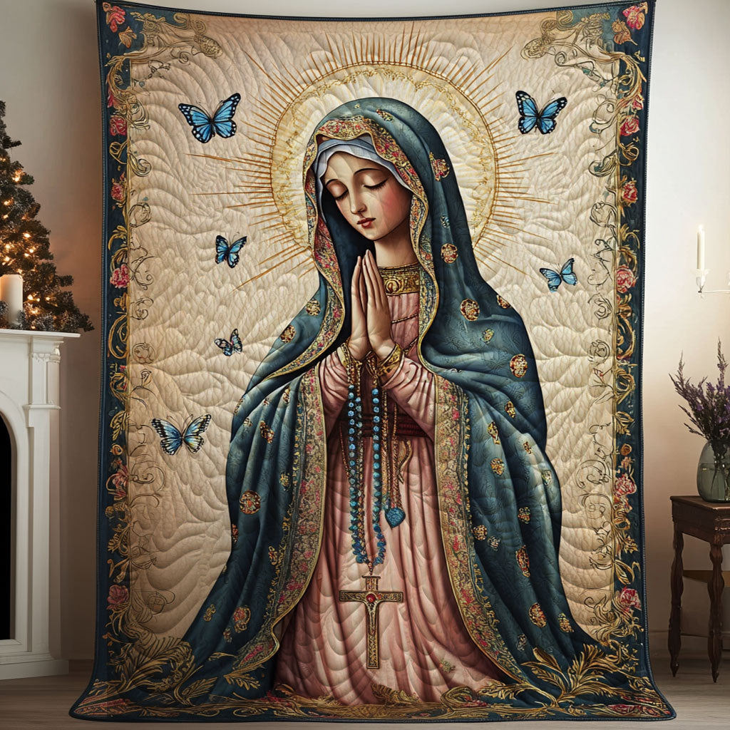 Graceful Mother Prayer Quilted Blanket NCU0TL1538