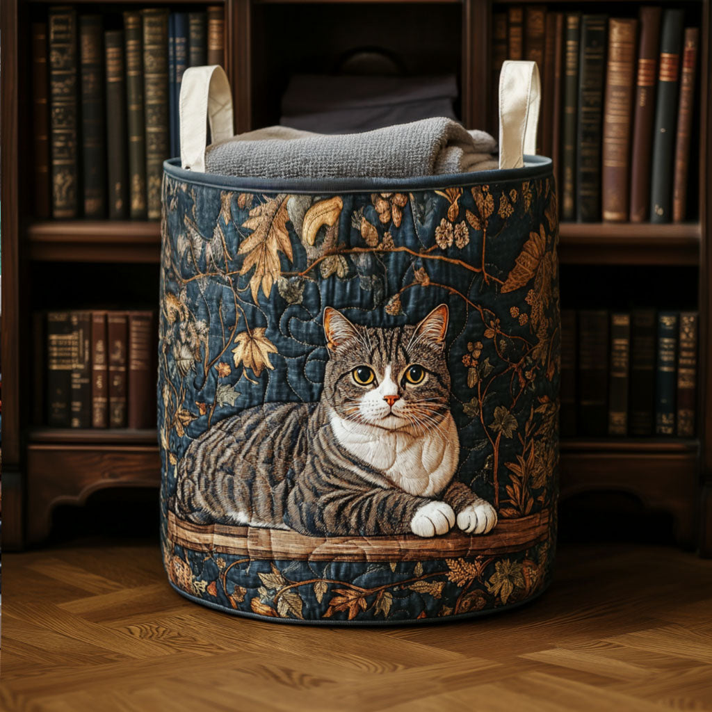 Cat Quilted Laundry Basket NCU0QN031