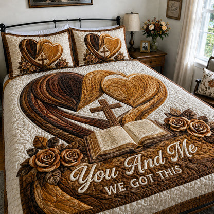 Graceful Promise 3-Piece Quilted Bedding Set NCU0PTT3384