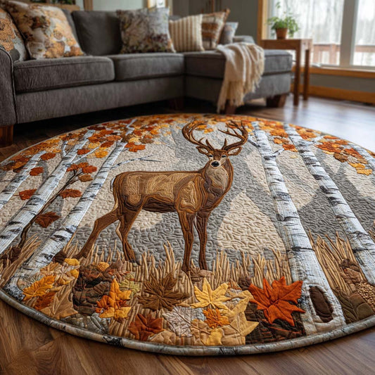 Grand Deer Quilted Round Mat NCU0NNT1897