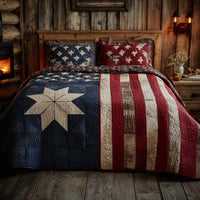 Grand Liberty Star 3-Piece Quilted Bedding Set NCU0DQQ0593