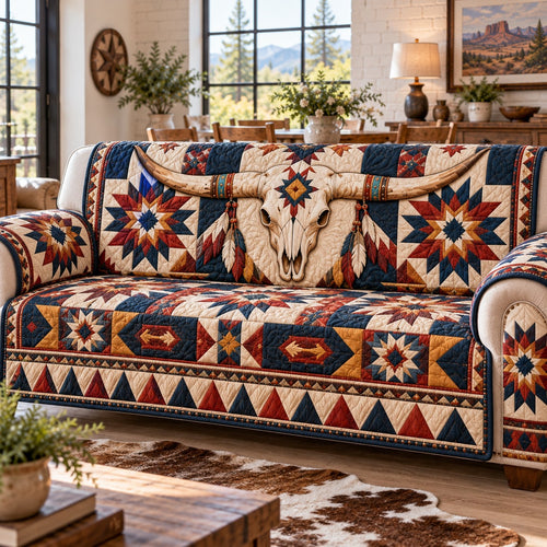 Grand Star Longhorn Quilted Sofa Cover NCU0NTD2394