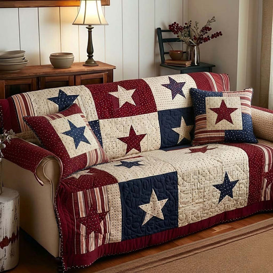 Grand Star Quilted Sofa Cover NCU0DQQ0451