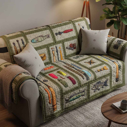 Grandpa Bass Quilted Sofa Cover NCU0NXD1479