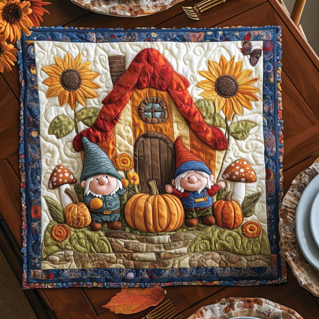 Grateful Gnome Gathering Quilted Table Topper NCU0NNT1252